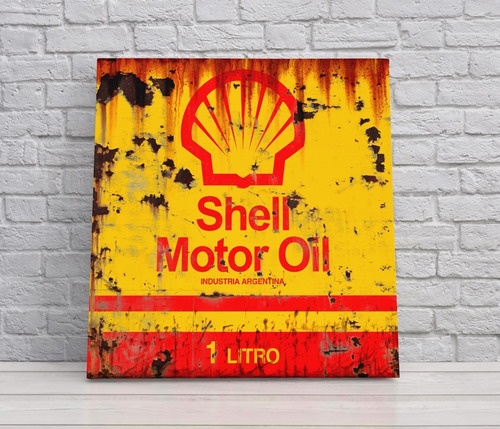 Carteles Shell Motor Oil Retro Vintage Diseño 30x30 Cm