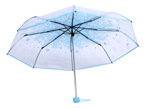 Guarda-chuva Dobrável Transparente Elegante Princesa Cereja