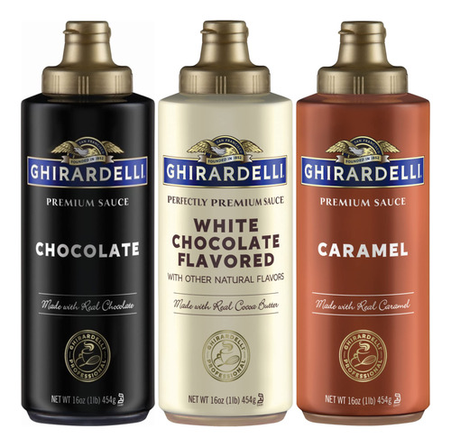 Ghirardelli Botellas  Caramelo, Chocolate Y Chocolate Blanco