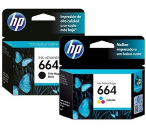 Pack 2 Cartuchos Hp 664 Negro Y Color 3635 3775 4535 