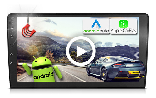 Multimidia 9 1din 2gb 32gb Android 12 Carplay Android Auto Cor Preto
