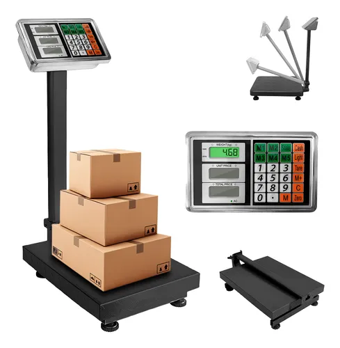 comprar Báscula Comercial Digital Plataforma 200kg Uso Rudo C\u002Fmástil Negro