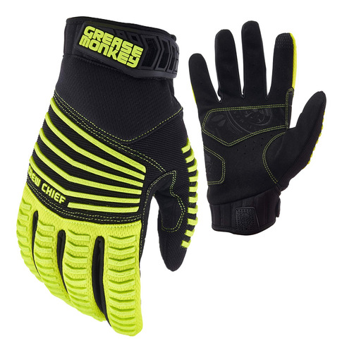 Grease Monkey Crew Chief Pro Guantes Mecanicos De Alta Visib