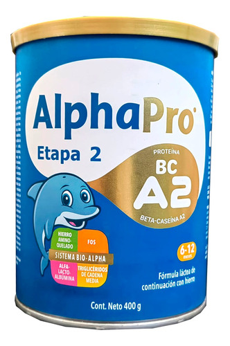 Formula Infantil Alphapro Etapa 2 - Láctea Con Hierro