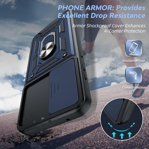 Funda Para Samsung Galaxy A56 5g Con Uso Rudo Carcasa Case + 2micas