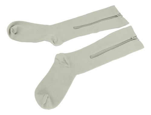 Calcetines De Compresión Con Cremallera Para Mujer, 1 Par, 1
