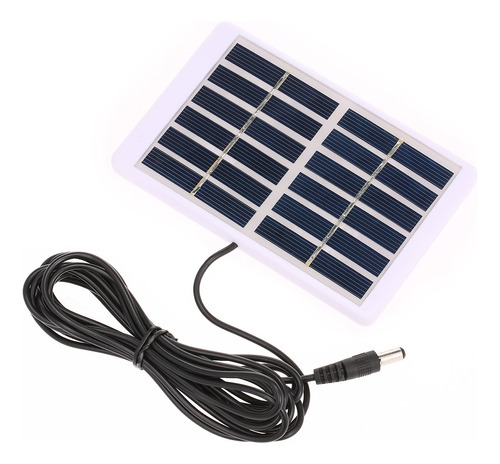 Fwefww Cargador Solar 1.2w/6v Con 5521 Dc Salida 3m Cable