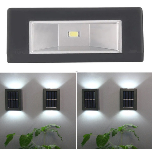 4 Lámparas Solares De Pared Al Aire Libre Jardín Patio Casa