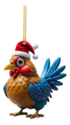 , Colgante De Coche Con Forma De Pájaro Navideño, 6 Unidades