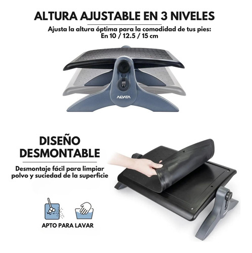 Reposa Apoya Pies Ergonomico Aidata Libera Tension Piernas