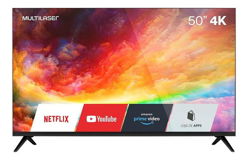 Smart Tv Multilaser 50 4k Dled Wi-fi Usb Hdmi Com Conversor