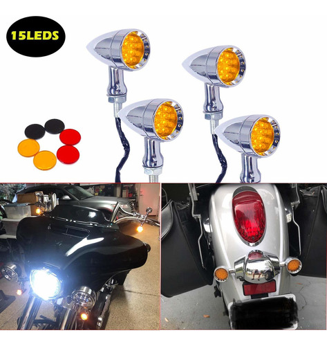 Dreamizer Lámpara Led Para Motocicleta (4 Unidades, 12 V, Cr