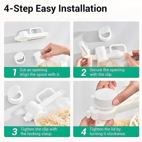 Bolso De Alimentos Clip Ligero Práctico Con Mango 1 Pieza