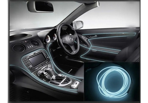 Imagen 10 de 10 de Hilo Tira Luz Neon Colores Led Conector 12v Auto Moto 5m