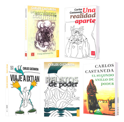 Carlos Castaneda Enseñanzas Don Juan Ixtlán Poder (5 Libros)