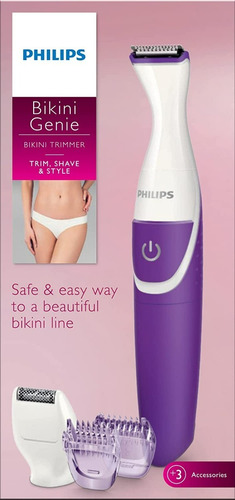 Imagen 3 de 8 de Depiladora Philips Bikini Genie Brt383 Inalámbrica