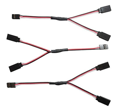 3 Pack 6 150mm Futaba Style Servo Y Arnes Apex Rc Products