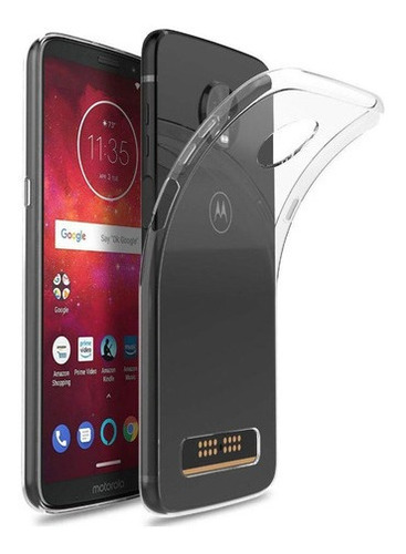 Capa Capinha Case Transparente Para Motorola Moto Z3 Play