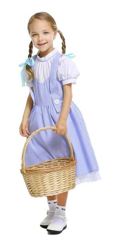 Imagem 3 de 6 de Fantasia Infantil Dorothy Festa Mágico De Oz Vestido Xadrez