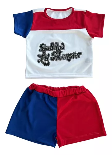 Fantasia Arlequina Short Infantil