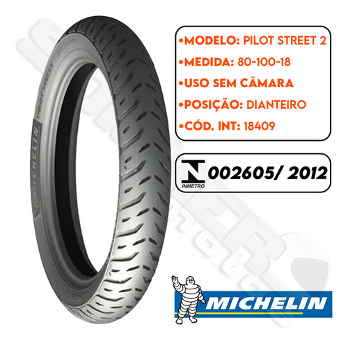 Par Pneu Ybr Factor 150 80-100-18 + 90-90-18 Michelin