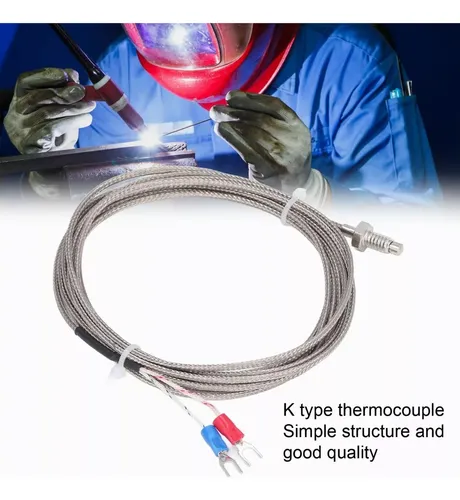 Sensor Termopar 5m Tipo K Temperatura M6 600 Grados Industri