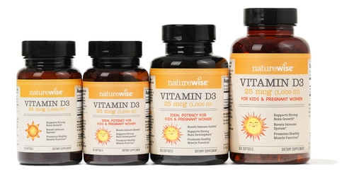 Naturewise Vitamina D3 1000ui 360 Cápsulas