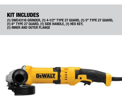Amoladora Angular Dewalt Dwe43116 De 115 Mm A 125 Mm Con Int