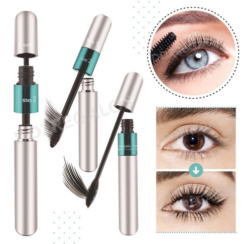 Imagen 2 de 7 de Mascara De Pestañas 4d Rimmel Voluminizadora Fibras De Seda