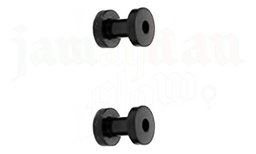 Expansor Tunel Oreja 2 Plug 5mm Piercing Titanio Negro Black