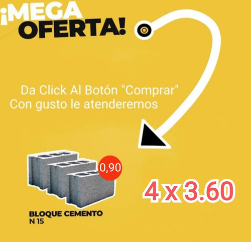 Imagen 1 de 1 de Bloque Concreto Pesado Nro 15. (pack 4 Bloques)! En Caracas!
