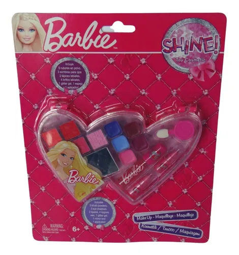 Set De Maquillaje Con Forma De Corazón Doble Barbie Original Set De Maquillaje Con Forma De Corazón Doble Barbie Original