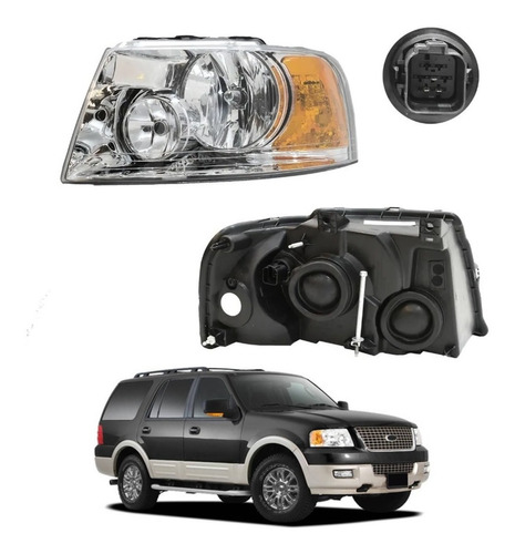 Faro Ford Expedition 2003 2004 2005 2006 Izquierdo Cromo*