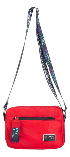 Cartera Golfera Urbana Bandolera Nylon Agarrate Catalina Color Rojo