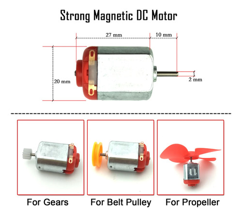 Motor Mini Juguete / Portapilas En Kit Para Proyecto Escolar