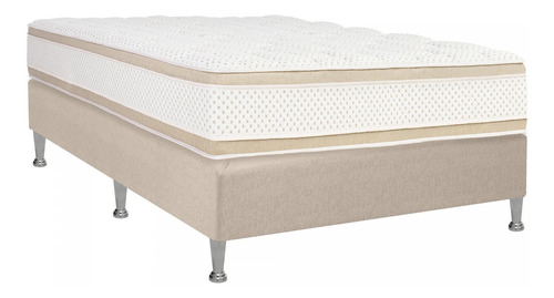 Sommier Divino Ivory 2 plazas de 188cmx138cm blanco y beige