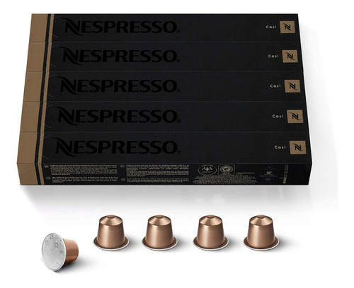 Cápsulas De Café Espresso Cosi Tostado Suave 50 Unidades