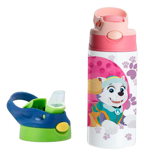 Termo Infantil Paw Patrol Skye Everest 355 Ml - Vaso Niños Tapa Rosa / Rosa