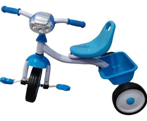 Triciclo Infantil Pedal Com Som E Luz Suporta 25 Kg Cor:azul