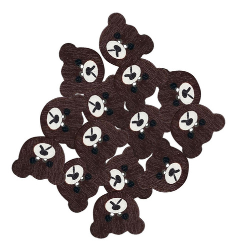 Botones De Oso 50 Piezas Colores Marrones 2 Agujeros Botones