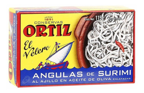 Angulas De Surimi En Aceite De Oliva Ortiz Velero Lata 115g