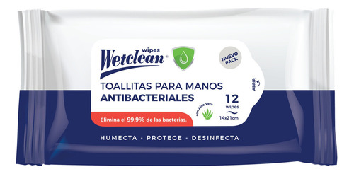 Wetclean - Toallitas - Antibacterial - 12 Unid