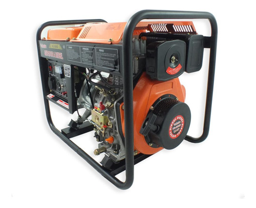 Gerador Portátil À Diesel Vulcan 3,6kva 3600w 269cc 7hp 27a