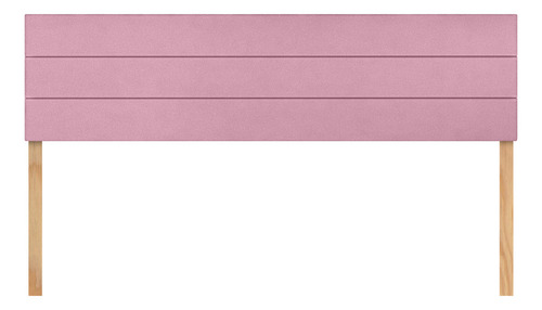 Cabecera King Size Dotico Raya Horizontal Altura Ajustable Color Rosa