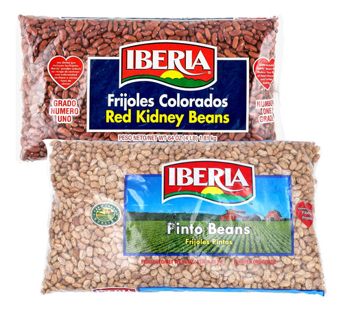 Frijoles Rojos, 4 Libras Y  Pinto Beans, 4 Libras.