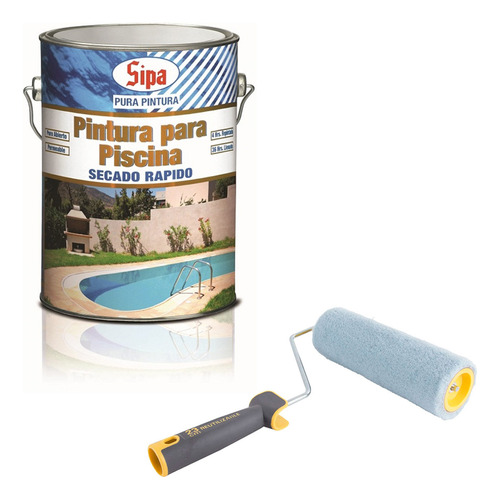 Pintura Piscina 1 Galon Celeste Caucho Clorado Sipa-mimbral