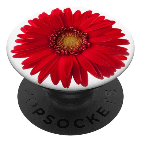 Bonita Flor De Margarita Roja En Un Popsocket Blanco - Popso