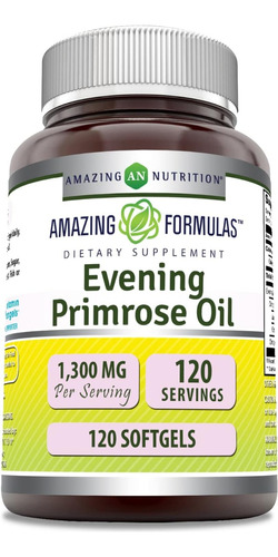 Evening Primrose Oil 1300mg 120 Softgel Aceite Onagra