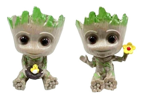 Pack 2 Figuras Baby Groot Guardianes De La Galaxia