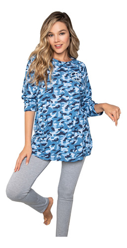 Pijama De Mujer Manga Larga De Invierno Premium En Oferta